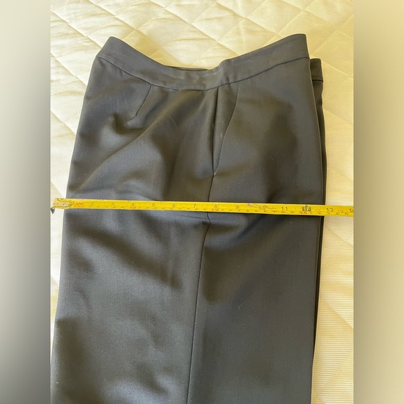 Ralph Lauren 96% fine wool black dress pants high waist straight legs US 10 - Picture 10 of 13
